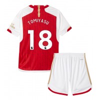 Maglie da calcio Arsenal Takehiro Tomiyasu #18 Prima Maglia Bambino 2023-24 Manica Corta (+ Pantaloni corti)